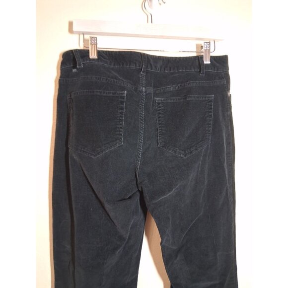 J. Jill Corduroy Pants Retro Y2K 90s Business Casual Boot Cut Black Women Size 8 - Picture 4 of 6